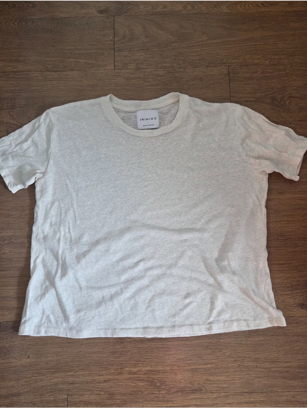 Inimigo natural linen women's short sleeve top size large